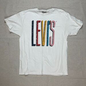 Levi's | White with Multicolor Graphic Logo Tee | Large